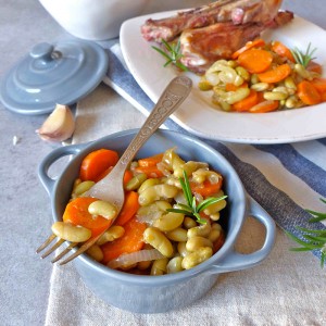 Sauté d’agneau et flageolets sauce soja et miel